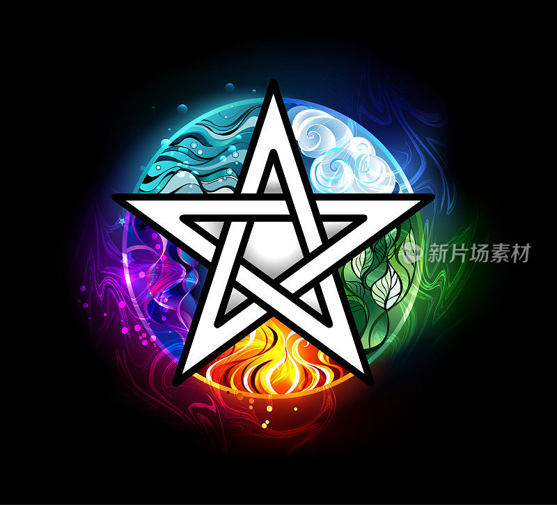 Glowing pentagram